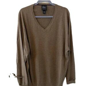 Men's Brown V-Neck Sweater